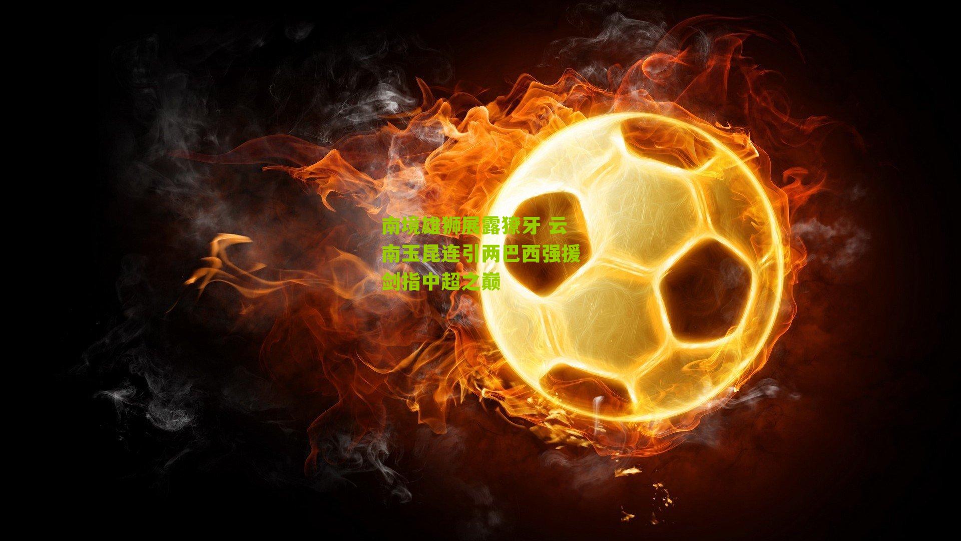 南境雄狮展露獠牙 云南玉昆连引两巴西强援剑指中超之巅